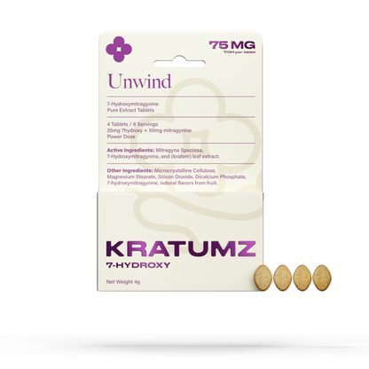 Kratumz 7-OH Unwind Tablets 75 MG