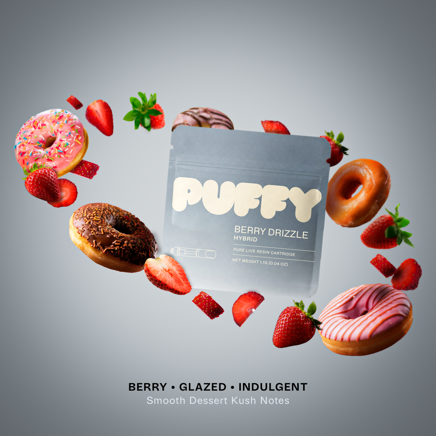 Cartucho Berry Drizzle com THC