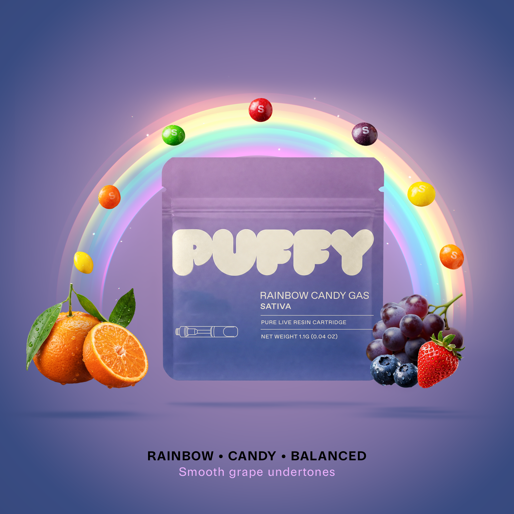 Rainbow Candy Gas THC Cartridge