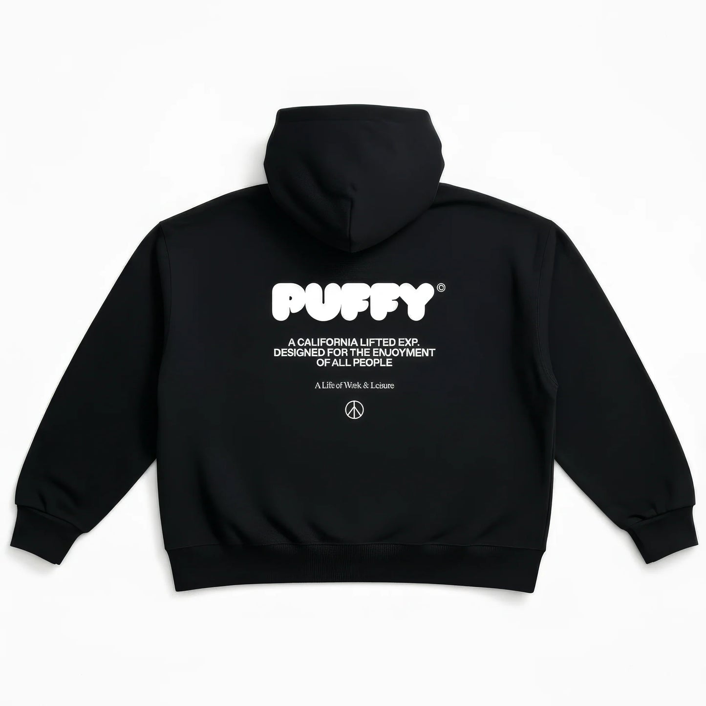 Puffy Logo Hoodie (Black)